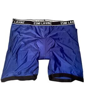 NWT Men's Esmi Lavinz Biking Shorts Blue Gel Padded Size XXL